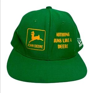 Vintage John Deere "Nothing Runs Like a Deere" Snapback New Era Green Hat